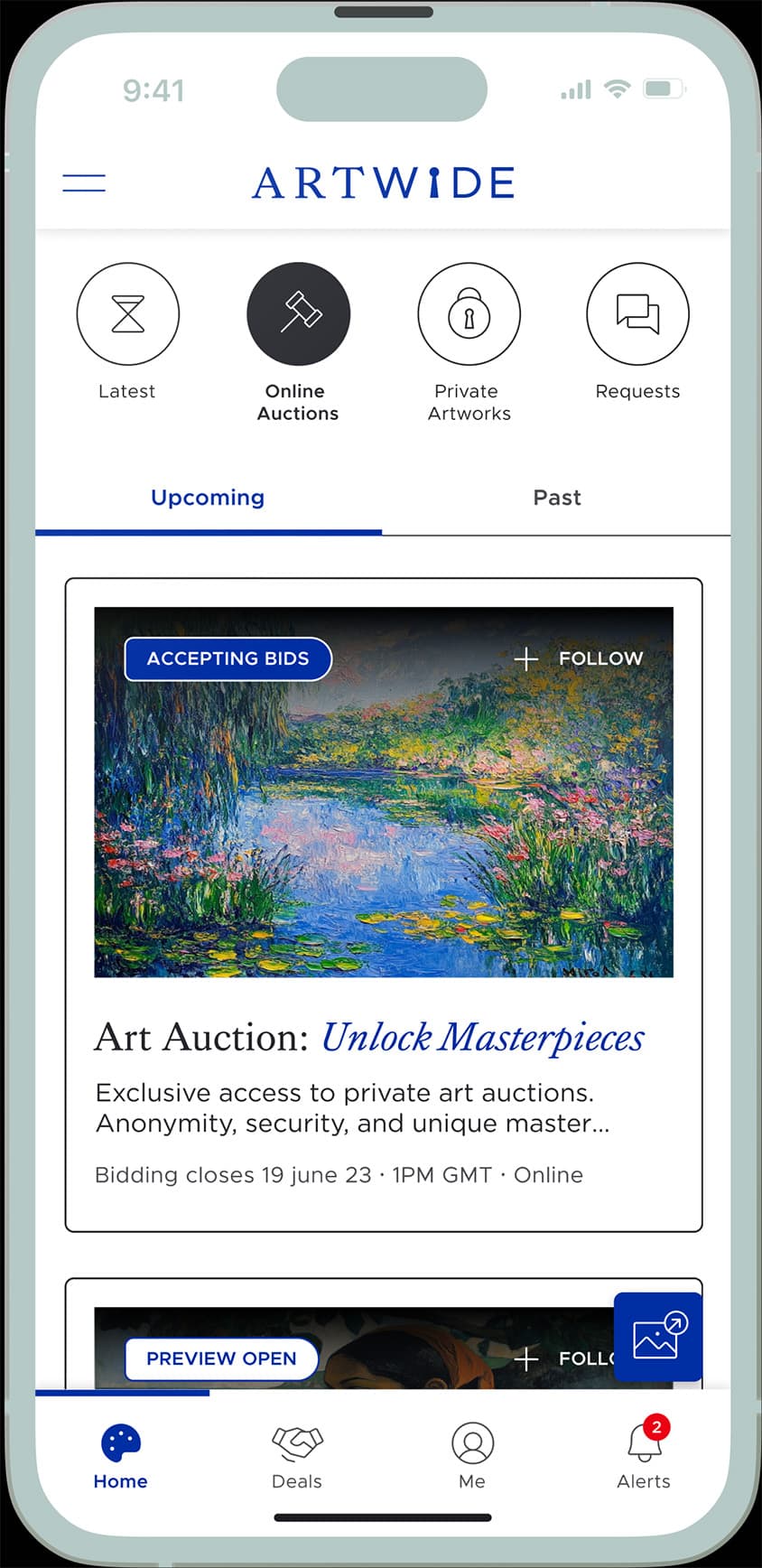 Auctions page.