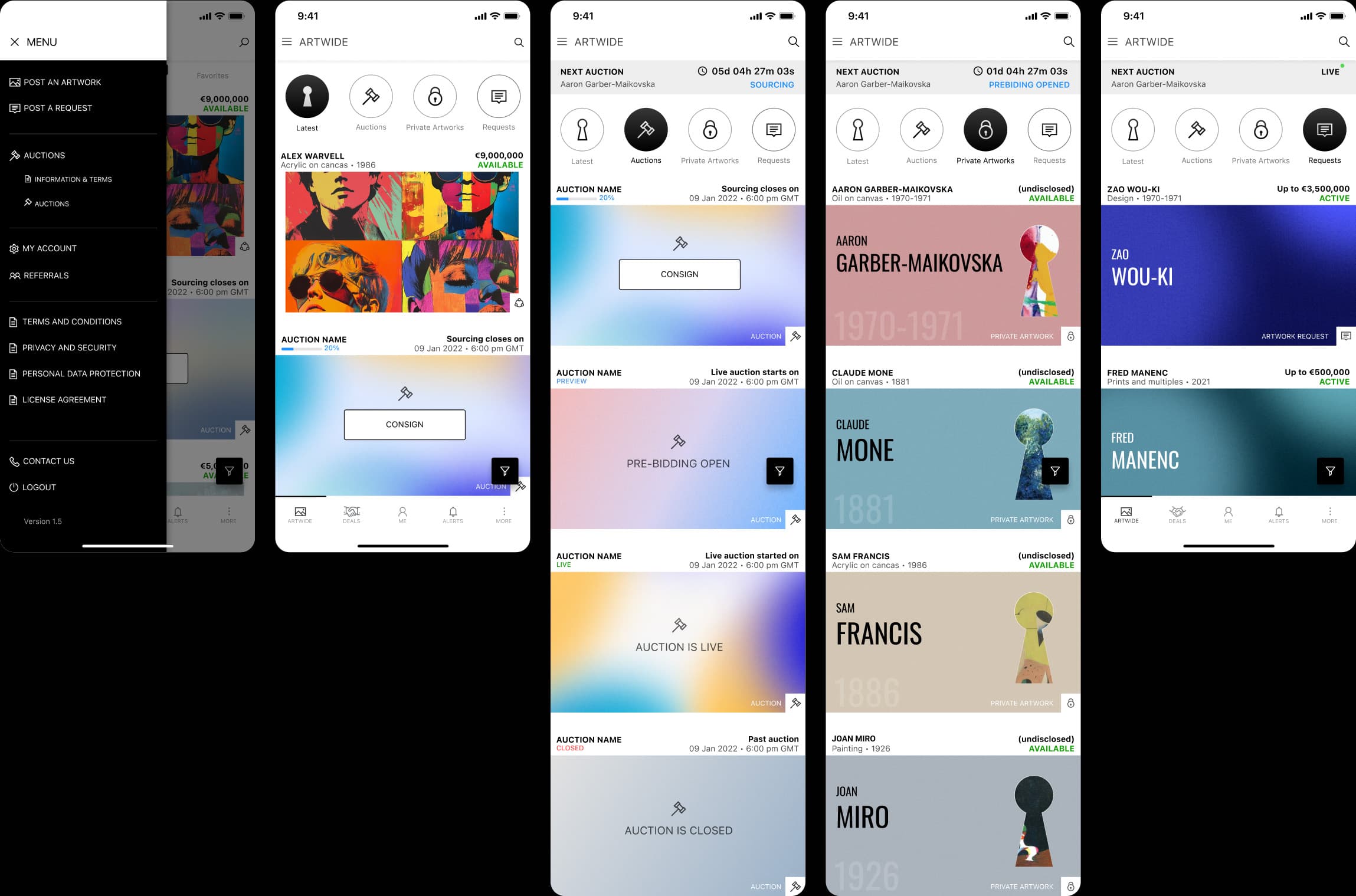 ui design / screens