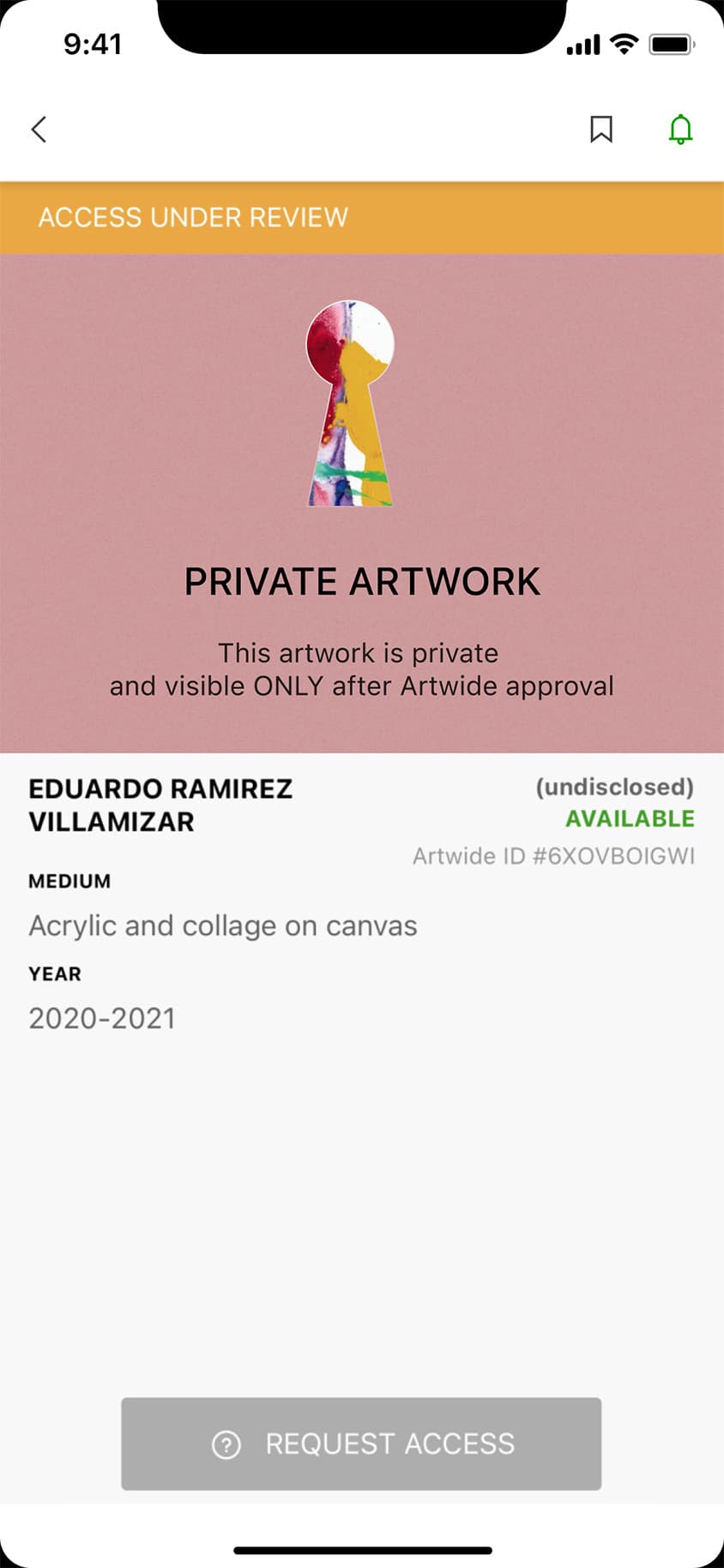 Private Artwork Page